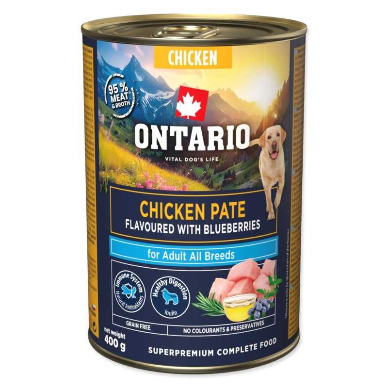 Ontario Adult kuracie pate s príchuťou čučoriedok 400 g