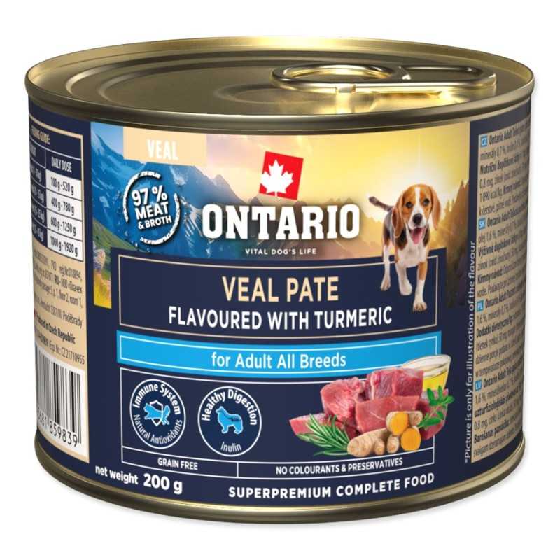 Ontario Adult teľacie pate s príchuťou kurkumy 200 g