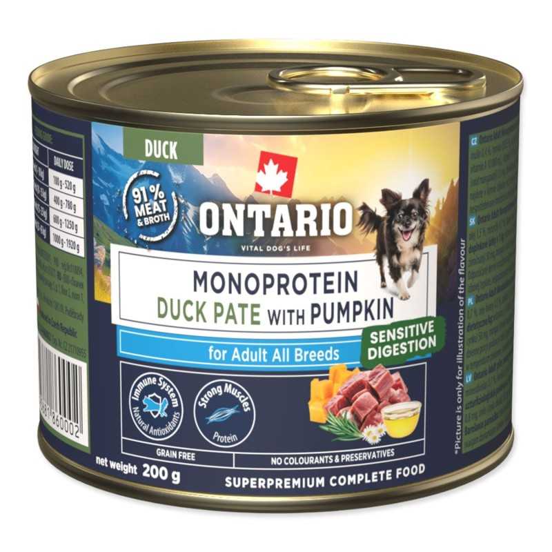Ontario Adult monoprotein kačacie paté s tekvicou 200 g Ontario Adult monoprotein kačacie paté s tekvicou 200 g