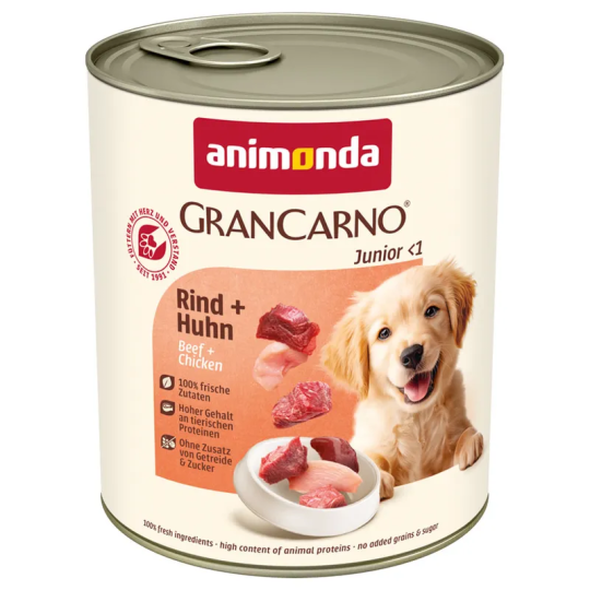 Konzerva Animonda Gran Carno Junior hovädzie a kura 800g