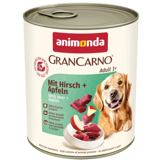 Konzerva Animonda Gran Carno Adult s jeleňom a jablkami 800g