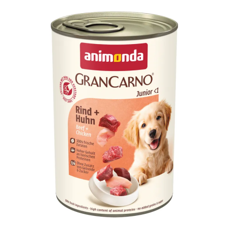 Konzerva Animonda Gran Carno Junior hovädzie a kura 400g
