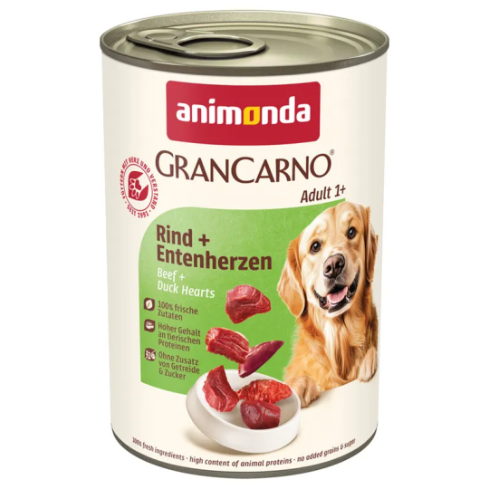 Konzerva Animonda Gran Carno Adult hovädzie a kačacie srdce 400g