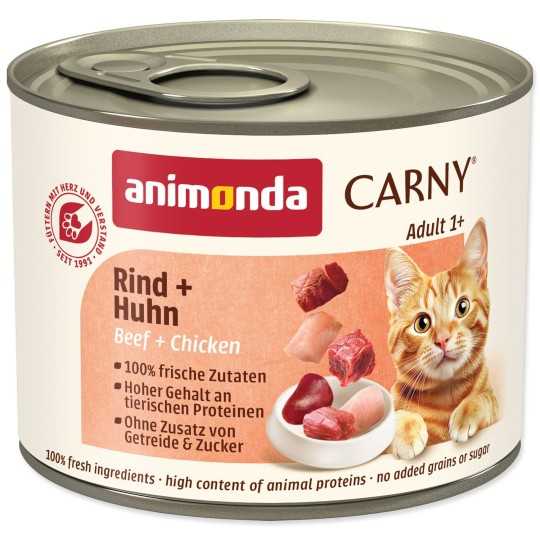 Konzerva Animonda Carny Adult hovädzie a kura 200g