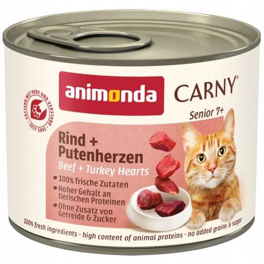 Konzerva Animonda Carny Senior hovädzie a morčacie srdce 200g