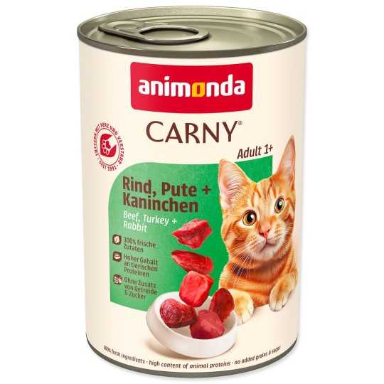 Konzerva Animonda Carny Adult hovädzie a králik 400g