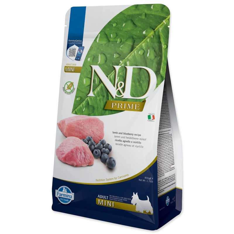 Farmina N&D dog PRIME (GF) adult mini, lamb & blueberry 0,8 kg