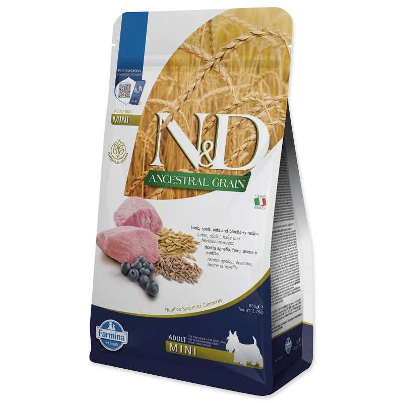 Farmina N&D dog AG adult mini, lamb, spelt, oats & blueberry 0,8 kg Farmina N&D dog AG adult mini, lamb, spelt, oats & blueberry 0,8 kg