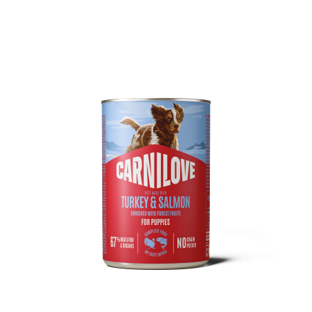 Carnilove Dog Can Paté Made with Salmon & Turkey for Puppies 400g