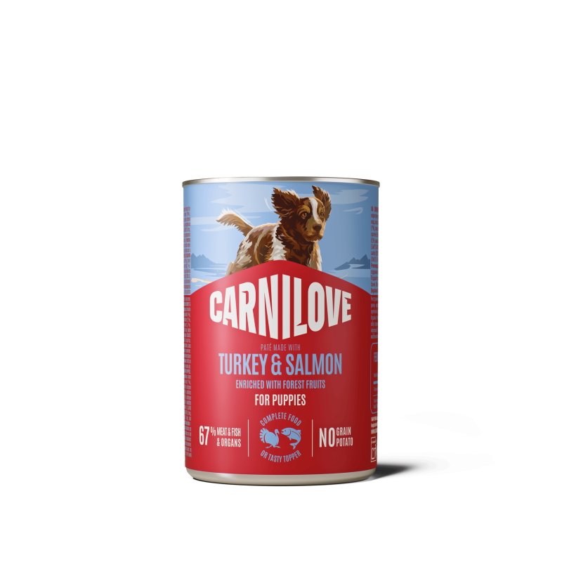 Carnilove Dog Can Paté Made with Salmon & Turkey for Puppies 400g