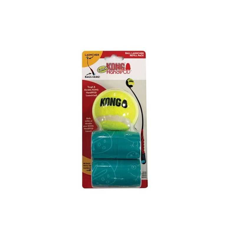 Náplň do katapultu (lopta, 2x sáčky na exkrementy) KONG HandiPOD Launch Refill