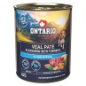 Konzerva Ontario Adult teľacie paté s príchuťou kurkumy 800g
