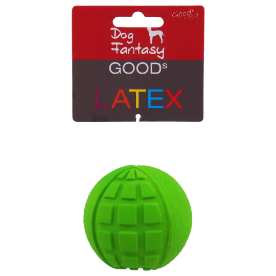 Hračka Dog Fantasy Latex lopta 7cm zelená