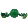 Hračka Dog Fantasy Strong Mint loptička s povrazom 8,2 cm zelená
