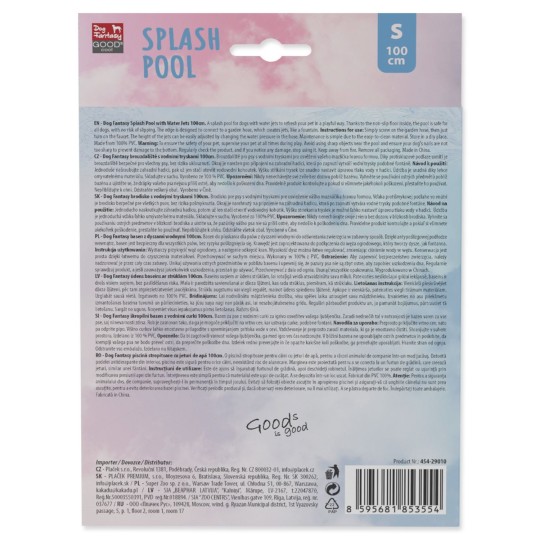 Bazén plytký Dog Fantasy s vodnými tryskami 100cm S