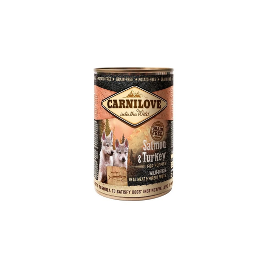 Konzerva Carnilove Wild Meat Salmon & Turkey Puppies 400 g