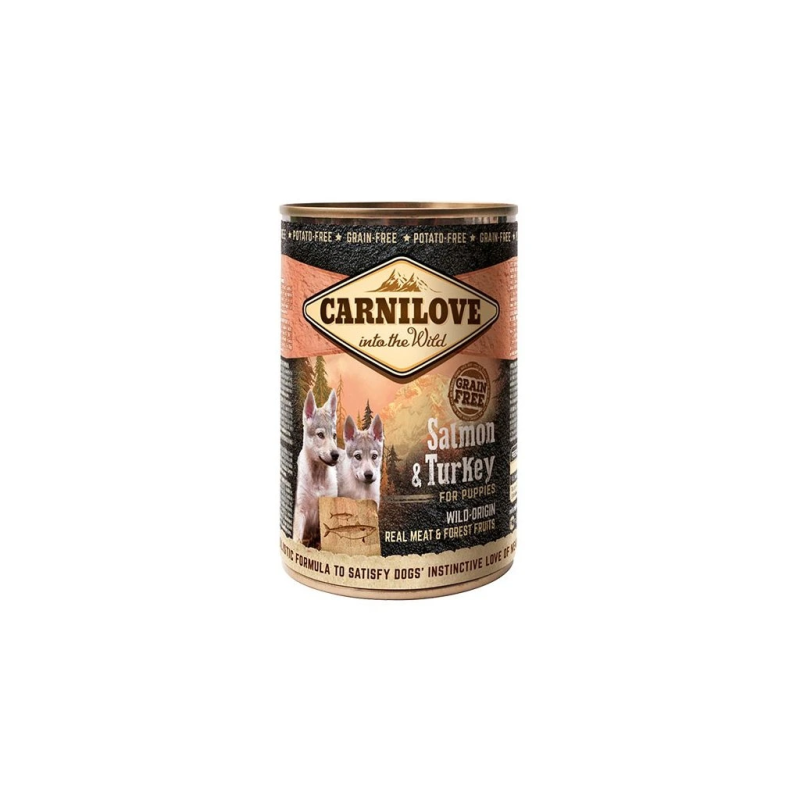 Konzerva Carnilove Wild Meat Salmon & Turkey Puppies 400 g