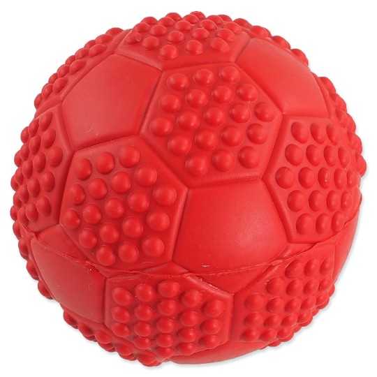 Hračka Dog Fantasy lopta futbal s bodlinami pískacia mix farieb 7cm