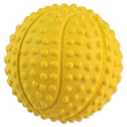 Hračka Dog Fantasy lopta basketbal s bodlinami pískacia mix farieb 5,5cm