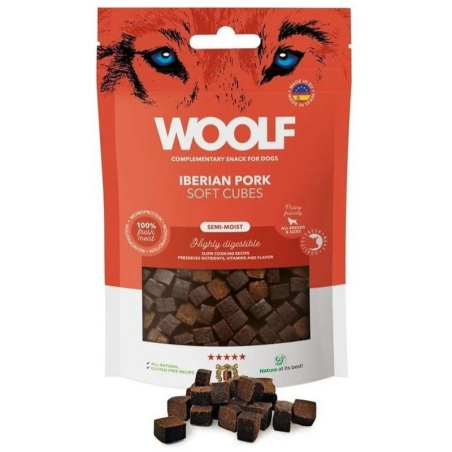 Pamlsok Woolf Dog Soft Cubes Iberian Pork 100 g