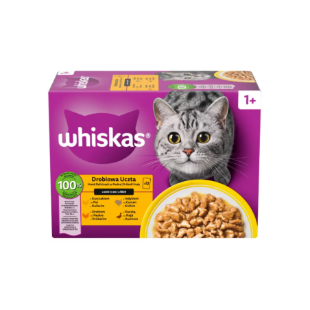 Mars WHISKAS kapsička cat Hydinový výber kura&kačka&hydina& morka v šťave 12 x 85 g