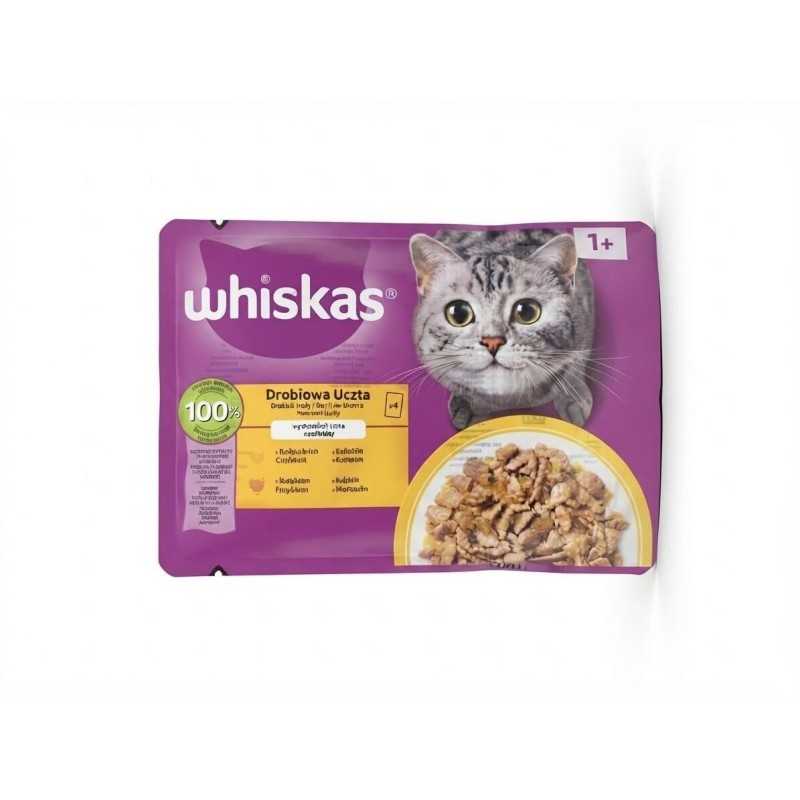 Mars WHISKAS kapsička cat Hydinový výber kuracie & kačacie & morčacie v želé 4 x 85 g