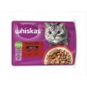 Mars WHISKAS kapsička cat Mäs.výber kura a hrach&hovädzie&morka&jahňa a mrkva v šťave 4 x 85 g