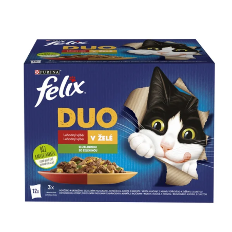 Felix Fantastic DUO kapsičky pre mačky 12×85 g