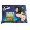 Nestlé FELIX Fantastic cat Multipack kura s rajčinami & hovädzie s mrkvou želé kapsička 4x85 g