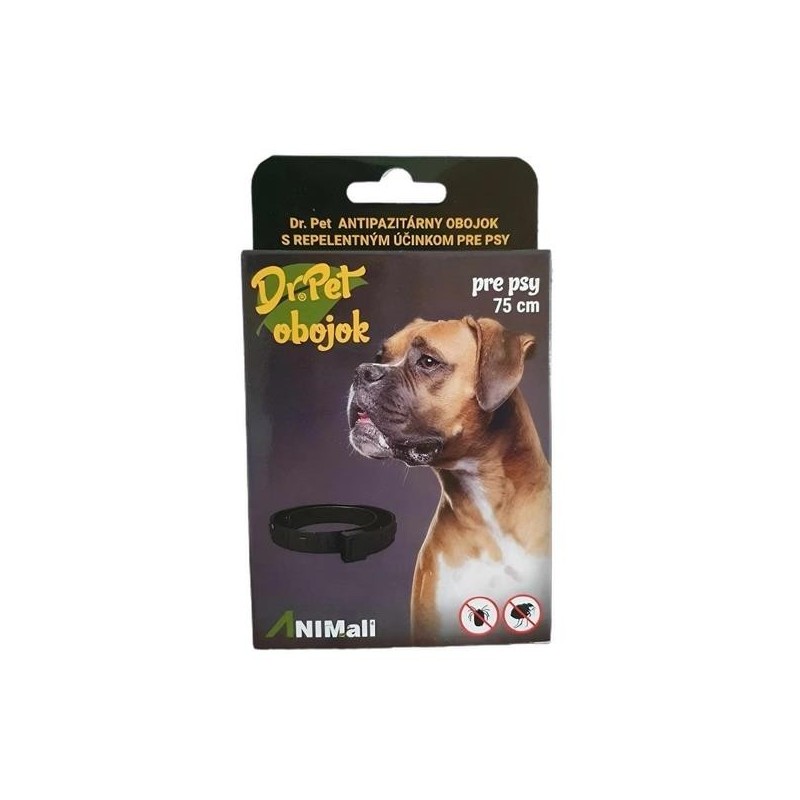 Obojok Dr.Pet pre psy 75 cm antiparazitárny s repelentným účinkom (tick and flea repellent collar for dogs)
