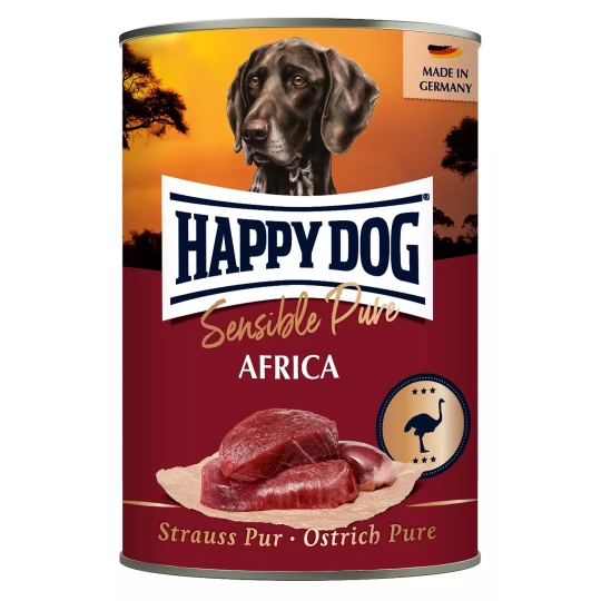 Happy Dog PREMIUM - Fleisch Pur - pštrosie mäso konzerva 400 g