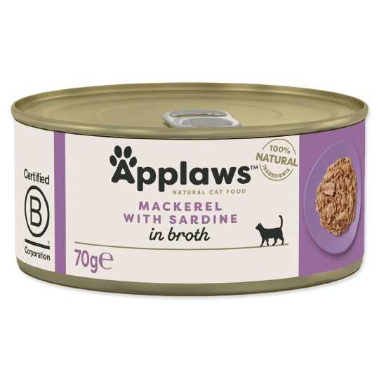 Konzerva Applaws Cat makrela a sardinky 70g