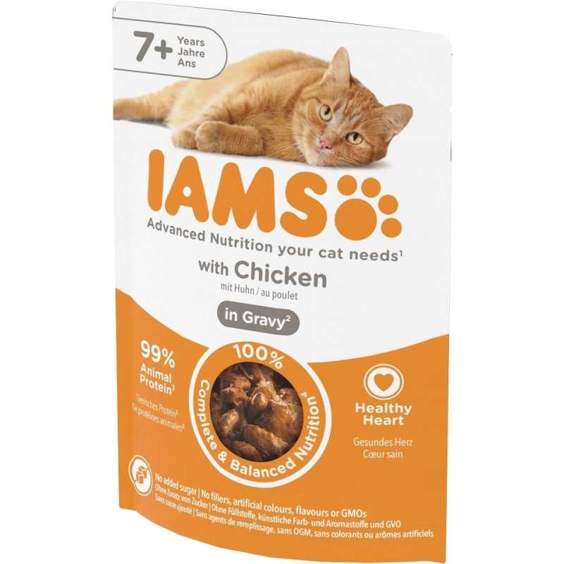 Kapsička IAMS Delights Adult Senior kura v omáčke 85g Kapsička IAMS Delights Adult Senior kura v omáčke 85g