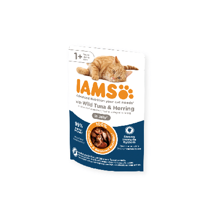 Kapsička IAMS Delights Adult tuniak a sleď v želé 85g