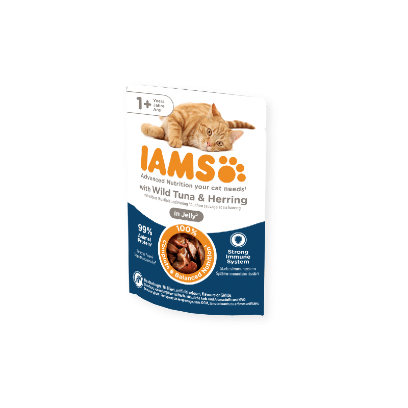 Kapsička IAMS Delights Adult tuniak a sleď v želé 85g