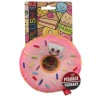 Hračka Dog Fantasy donut s tvárou ružový 12cm