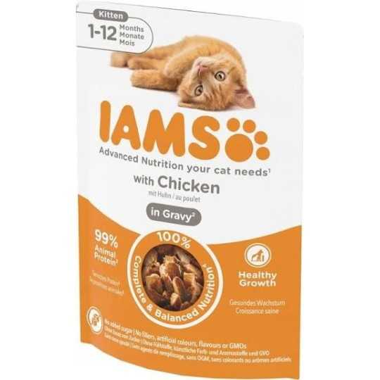 Kapsička IAMS Delights Kitten kura v omáčke 85g