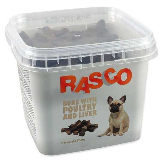 Pochúťka Rasco kosť hydinová s&nbsp;pečienkou 2,5cm 550g