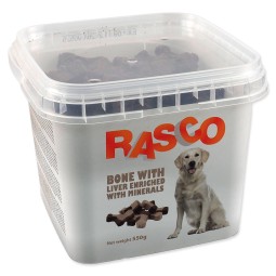 Pochúťka Rasco kosť kalciová s&nbsp;pečienkou 2,5cm 550g