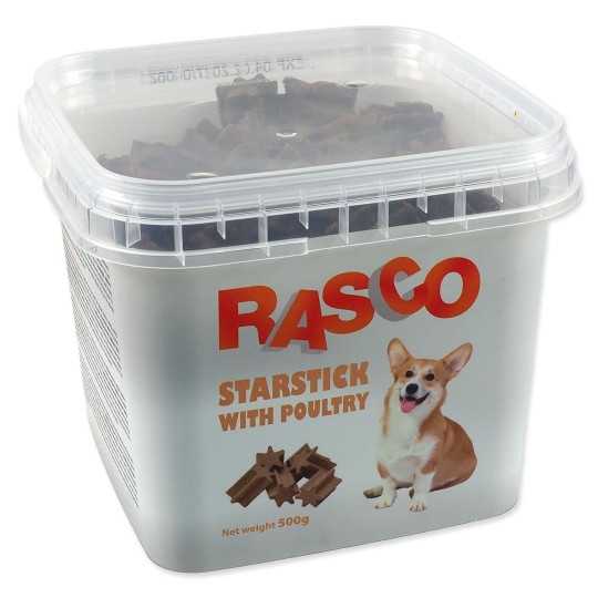 Pochúťka Rasco tyčinky hydinové v tvare hviezdy 2,5cm 500g