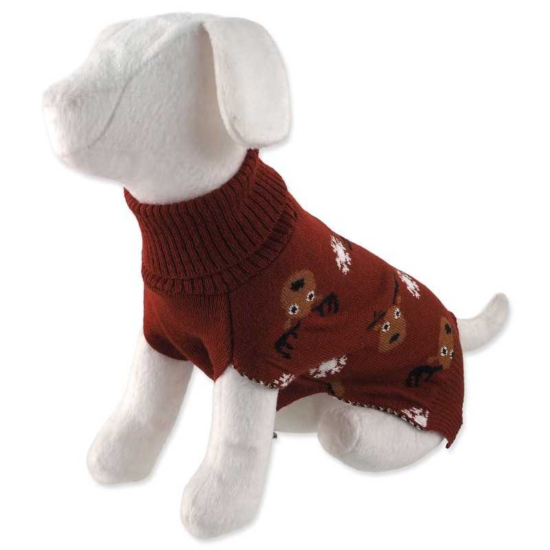 Sveter Dog Fantasy Winter Tale hnedý
