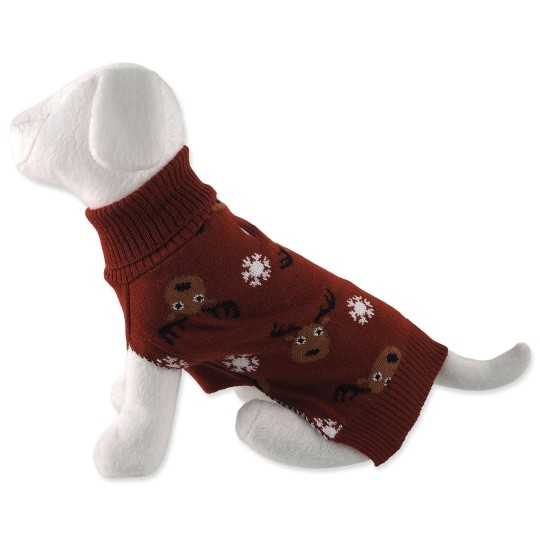 Sveter Dog Fantasy Winter Tale hnedý