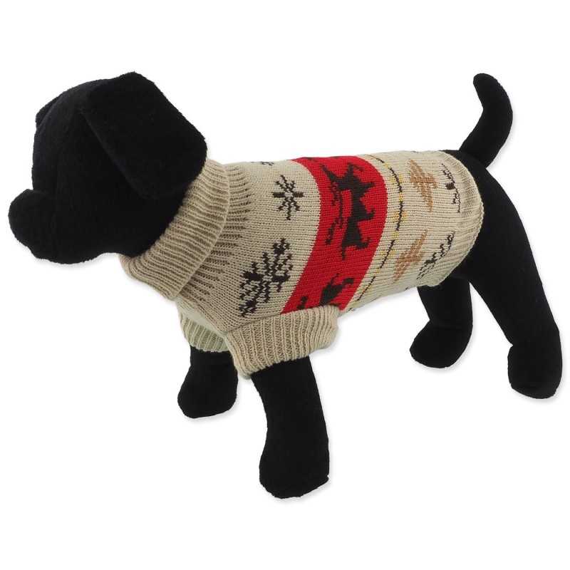 Sveter Dog Fantasy Winter Tale Vianočný pletený so sobmi