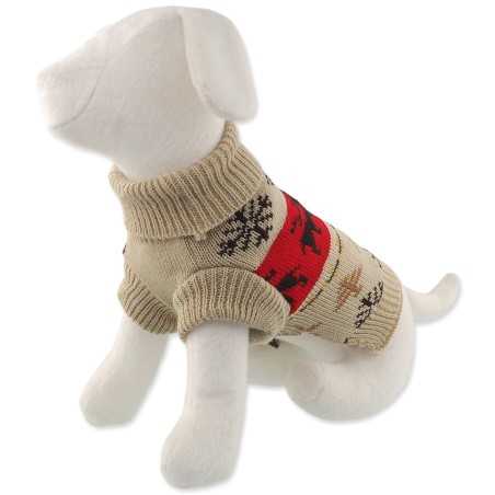 Sveter Dog Fantasy Winter Tale Vianočný pletený so sobmi