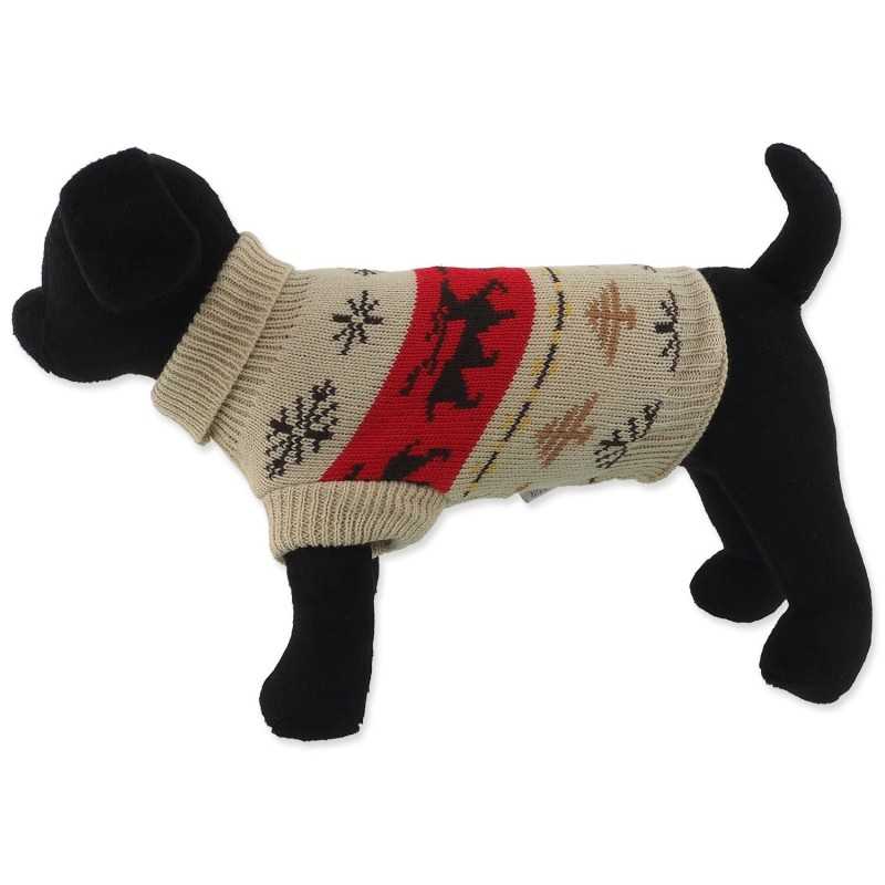 Sveter Dog Fantasy Winter Tale Vianočný pletený so sobmi
