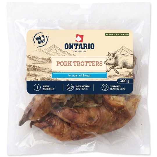 Pochúťka Ontario Pure Nature Sušené Bravčové Nôžky, 300 g