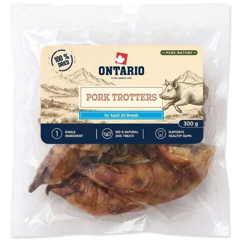Pochúťka Ontario Pure Nature Sušené Bravčové Nôžky, 300 g