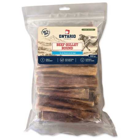 Pochúťka Ontario Pure Nature sušený okrúhly hovädzí pažerák 500 g