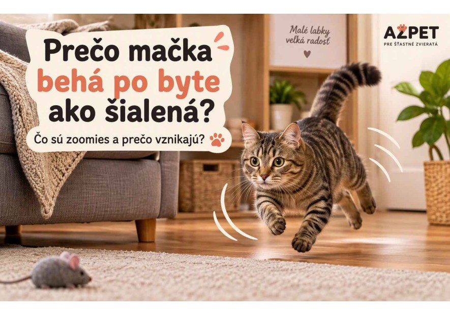 Prečo mačka behá po byte ako šialená? Čo sú zoomies? | AZPET