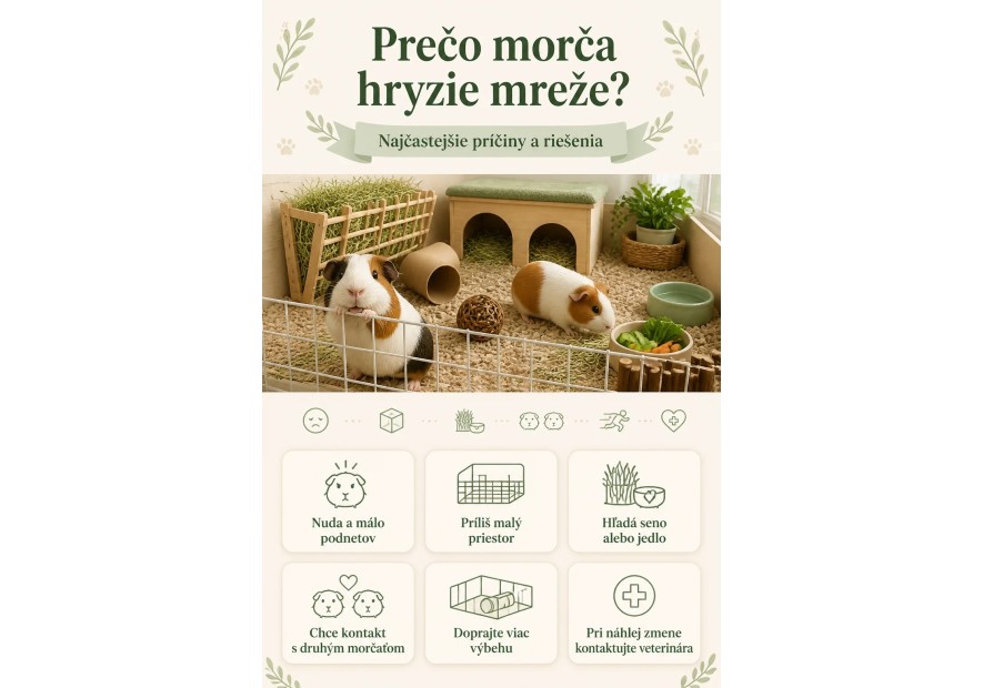 Prečo morča hryzie mreže? Najčastejšie príčiny a riešenia | AZPET